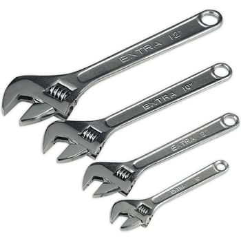 Siegen 4 Piece Adjustable Spanner Set