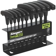 Siegen 10 Piece T Handle Hexagon Allen Key Set Metric