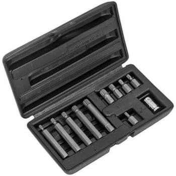 Siegen 11 Piece Spline Bit and Holder Set