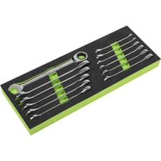 Siegen S0634 12 Piece Combination Ratcheting Spanner Set Metric