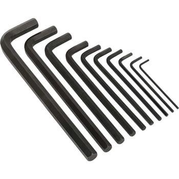 Siegen 10 Piece Extra Long Hex Key Set Metric