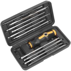 Siegen 10 Piece Screwdriver Handle and Double Ended Screwdriver Bit Set