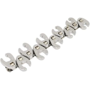 Siegen S0845 10 Piece 3/8" Drive Metric Flare Nut Crows Foot Wrench Set