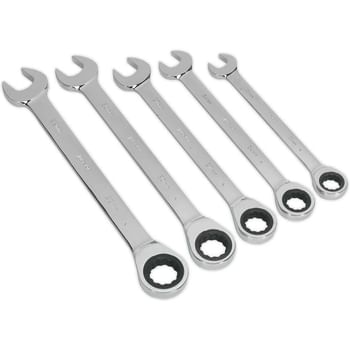 Siegen 5 Piece Combination Ratchet Spanner Set Metric