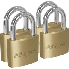 Siegen Brass Padlock Pack of 4 Siegen Brass Padlock Pack of 4