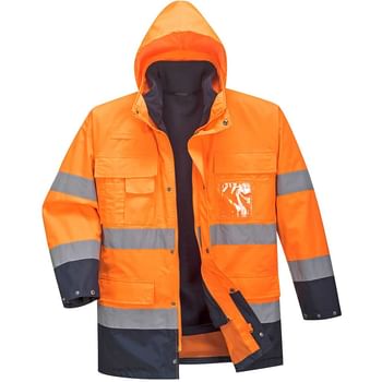 Portwest Lite 3 in 1 Hi Vis Jacket and Detachable Fleece
