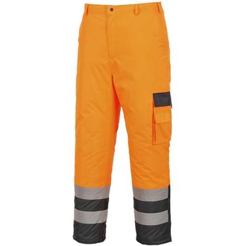 Oxford Weave 300D Class 2 Lined Contrast Hi Vis Breathable Trousers