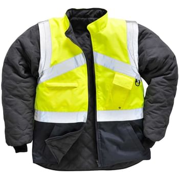 Oxford Weave 300D Class 1:2 Hi Vis 2-Tone Reversible Jacket