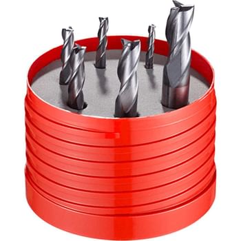Dormer 6 Piece S933 Solid Carbide TiALN Mc-X Flatted Shank 3 Flute Slot Drill Set