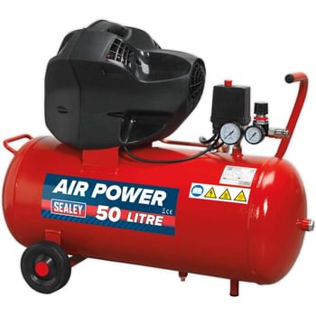 Sealey SAC05030F V-Twin Belt Drive Compressor 50 Litre
