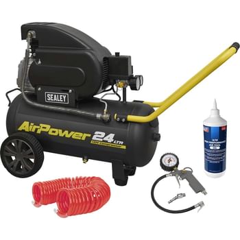 Sealey SAC2420E Direct Drive Air Compressor 24 Litre Site Combo