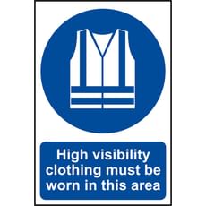 Scan Hi Vis Clothing Must Be Worn In This Area Sign
