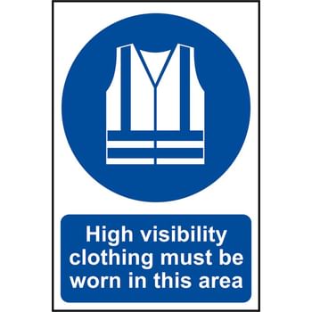 Scan Hi Vis Clothing Must Be Worn In This Area Sign
