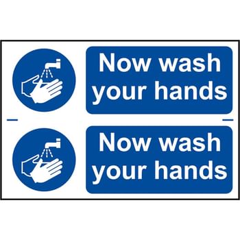 Scan Now Wash Your Hands Sign Pack of 2