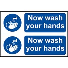 Scan Now Wash Your Hands Sign Pack of 2 Scan Now Wash Your Hands Sign Pack of 2