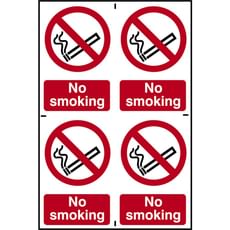 Scan No Smoking Sign Pack of 4 Scan No Smoking Sign Pack of 4