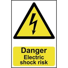 Scan Danger Electric Shock Risk Sign Scan Danger Electric Shock Risk Sign