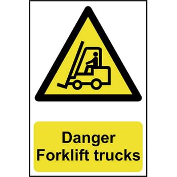 Scan Danger Forklift Trucks Sign