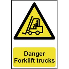 Scan Danger Forklift Trucks Sign Scan Danger Forklift Trucks Sign