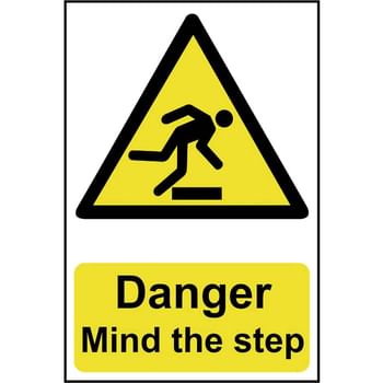 Scan Danger Mind The Step Sign