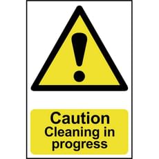 Scan Caution Cleaning In Progress Sign