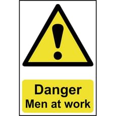 Scan Danger Men At Work Sign