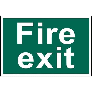 Scan Fire Exit Text Only PVC Sign