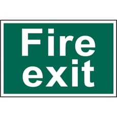 Scan Fire Exit Text Only PVC Sign Scan Fire Exit Text Only PVC Sign