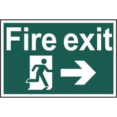 Scan Fire Exit Running Man Arrow Right Sign