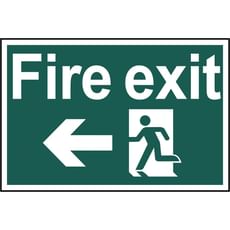 Scan Fire Exit Running Man Sign Arrow Left