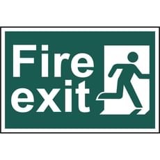 Scan Fire Exit Running Man Sign