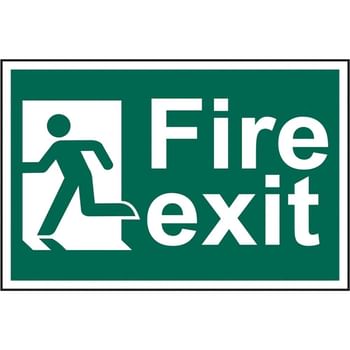 Scan Fire Exit Man Running Left PVC Sign
