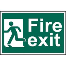 Scan Fire Exit Man Running Left PVC Sign Scan Fire Exit Man Running Left PVC Sign