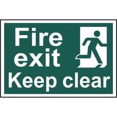 Scan Fire Exit Keep Clear Sign Scan Fire Exit Keep Clear Sign