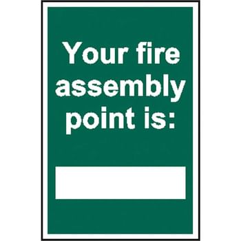 Scan Your Fire Assembly Point Is PVC Sign