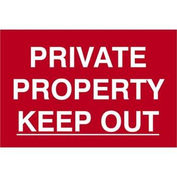 Scan Private Property Keep Out Sign