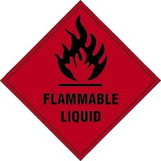 Scan Flammable Liquid Sign
