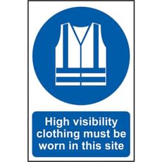 Scan High Visibility Jackets Must Be Worn In This Site PVC Sign Scan High Visibility Jackets Must Be Worn In This Site PVC Sign