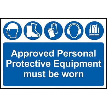 Scan Approved PPE Must Be Worn PVC Sign