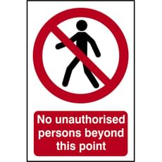 Scan No Unauthorised Persons Beyond This Point Sign Scan No Unauthorised Persons Beyond This Point Sign