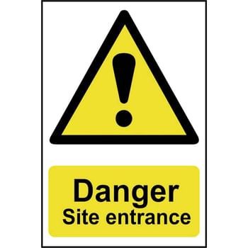 Scan Danger Site Entrance Sign