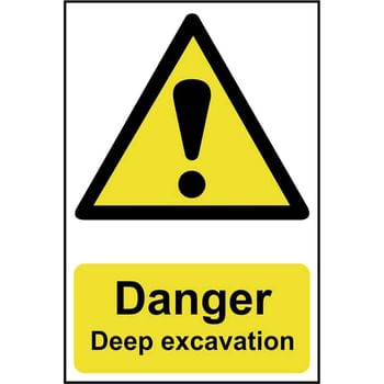 Scan Danger Deep Excavation Sign