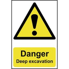 Scan Danger Deep Excavation Sign Scan Danger Deep Excavation Sign