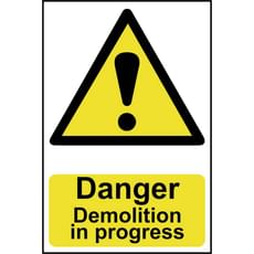 Scan Danger Demolition In Progress Sign Scan Danger Demolition In Progress Sign