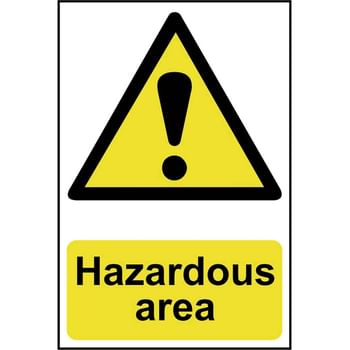 Scan Hazardous Area Sign