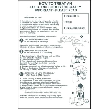Scan How To Treat An Electric Shock Casualty Sign