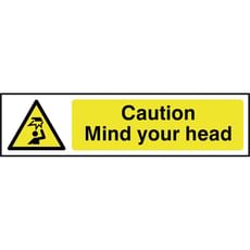 Scan Caution Mind Your Head Sign Scan Caution Mind Your Head Sign