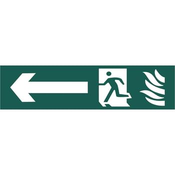 Scan Running Man Arrow Left Sign