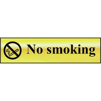 Scan Brass Effect No Smoking Sign