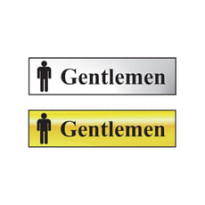 Scan Chrome Effect Gentlemen Sign